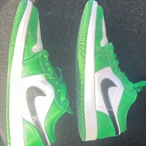 Nike Green and White Sneakers